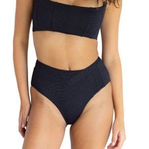 Revel Rey Hunter Black Snake Bikini Bottom Sz XS NWT